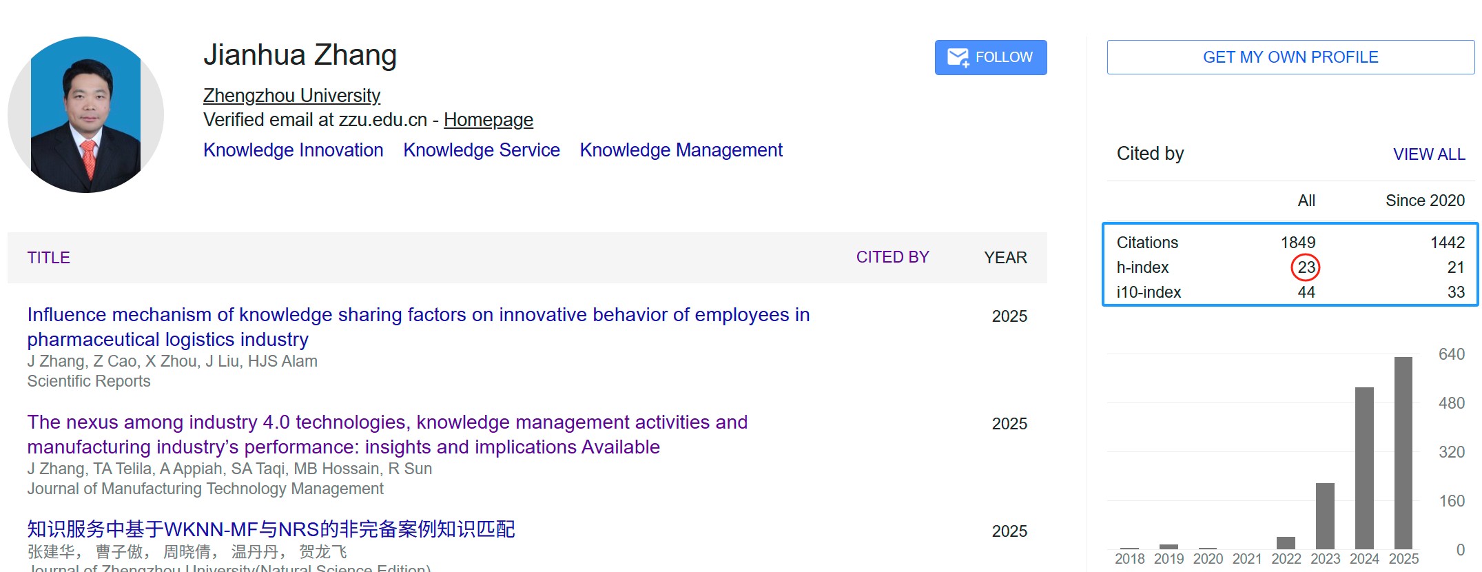 郑州大学 张建华 教授