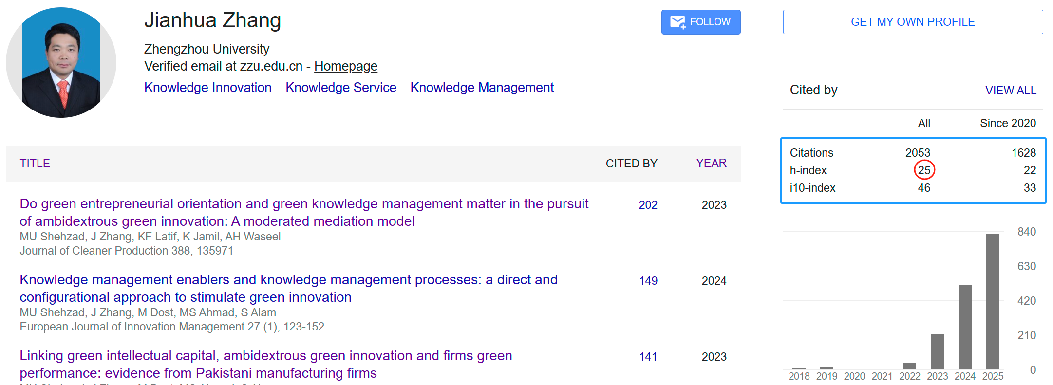 郑州大学 张建华 教授