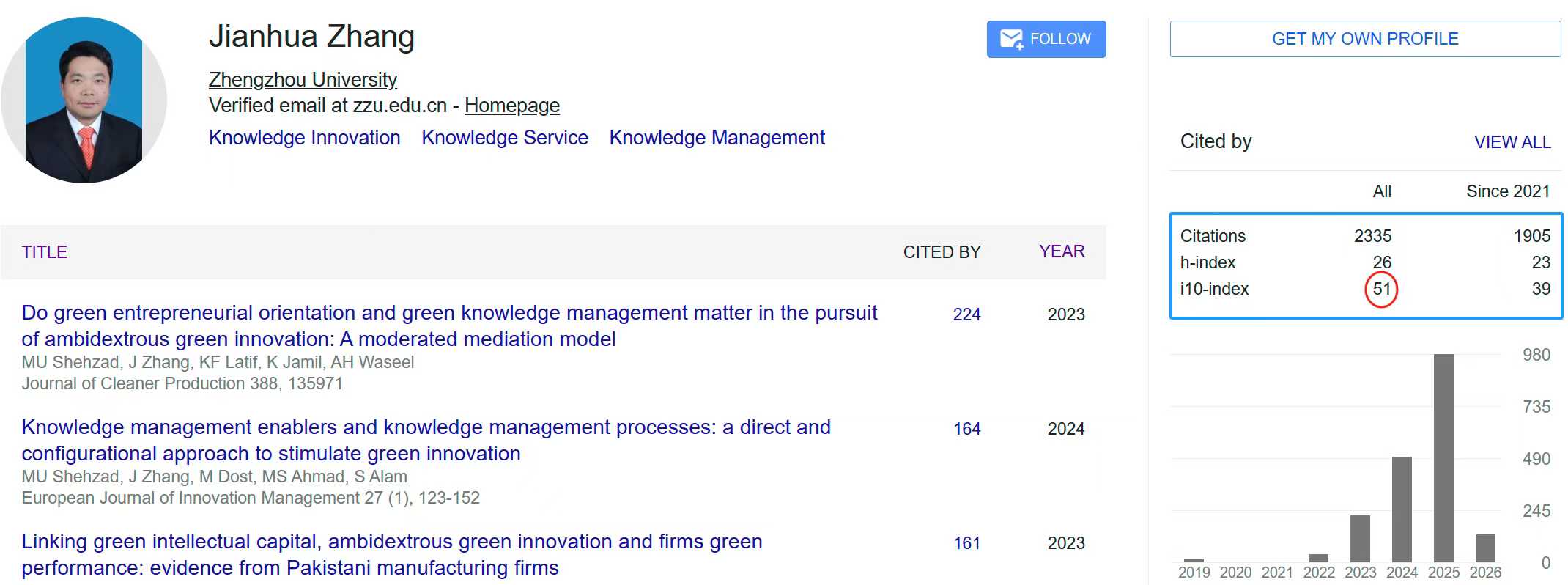 郑州大学 张建华 教授